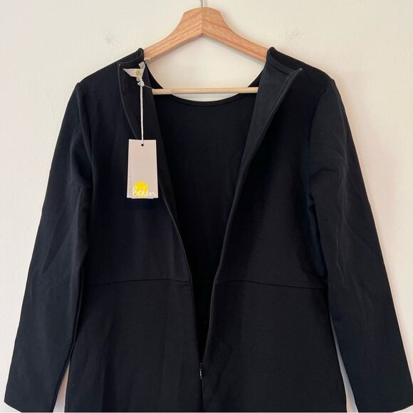 Boden Black Column Midi Dress NEW Size 12 Petite Long Sleeve - Picture 10 of 11